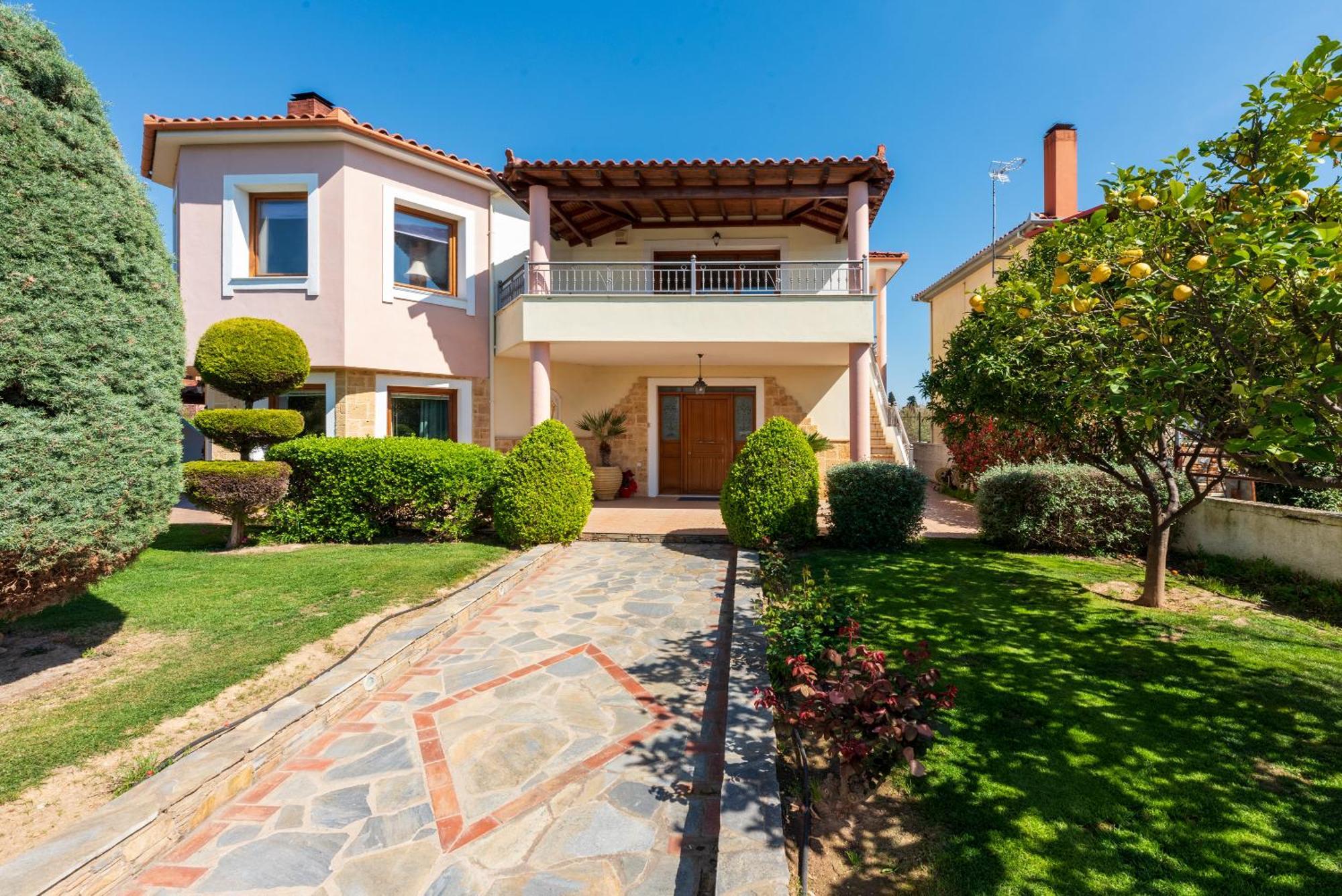Ferienwohnung Christina'S Twin Palm Trees House Agria Exterior foto